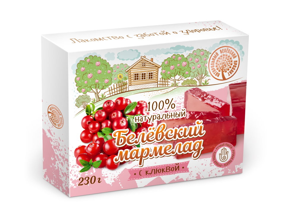  Мармелад белевский "Клюква" 230г в Гусь-Хрустальном