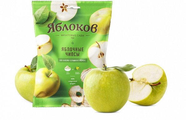  Яблочные чипсы из кисло-сладких яблок 25г в Гусь-Хрустальном
